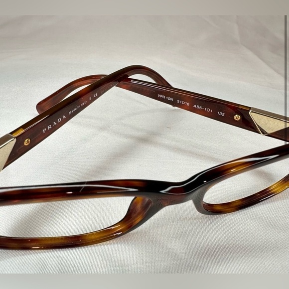 Authentic Prada tortoise shell Rectangular Glasses Glossy Finish (no lenses) - Picture 9 of 9
